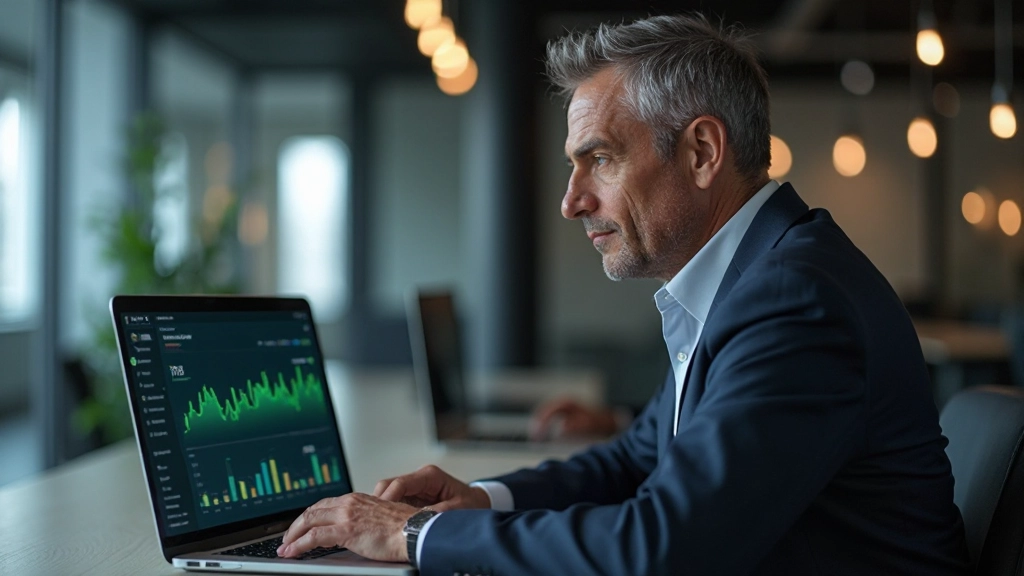 Grafiek toont stijgende conversietrend op mobiele vastgoedwebsite, groen groeipatroon