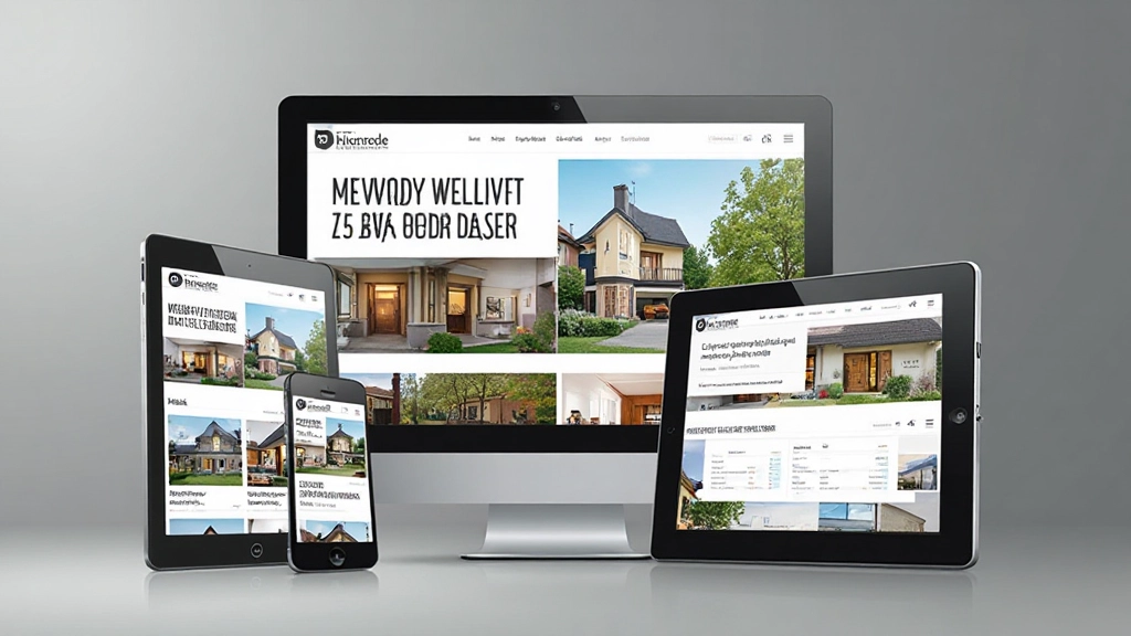 Mobile responsieve vastgoed website op verschillende apparaten